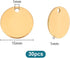 PH PandaHall 30 Pcs 304 Stainless Steel Flat Round Blank Stamping Tag Pendants Charms Diameter 15mm for Jewelry Making Gloden...