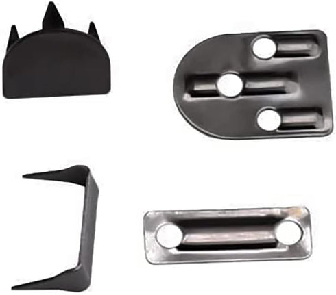 Lakesstory Metal Hooks & Eyes Closure No Sew Black Nickel Hooks Heavy Duty 4-Part Trousers Hooks Closures No Sew Hooks for Pants 4 Sets in a Pack...