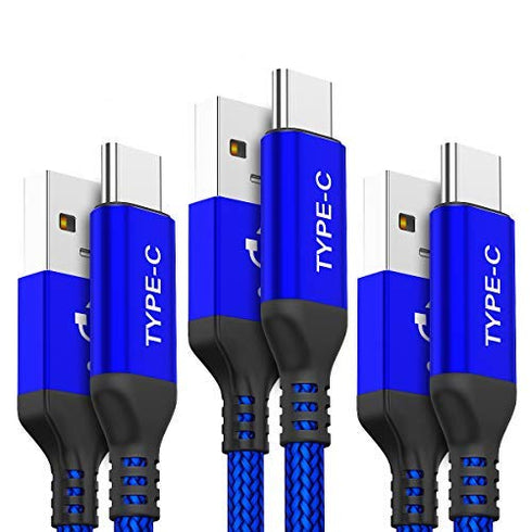 AkoaDa 3-Pack (10ft+6.6ft+3.3ft) USB-C Cable, USB A to USB-C 3.1A Fast Charger Nylon Braided Cord Compatible with Samsung Galaxy Note 9 8 S8 S9 S1...