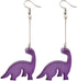 2 pairs Cute Dinosaur Drop Earrings Resin Funny Purple Dinosaur Acrylic Harajuku Earringsfor Women - 2 PAIR...