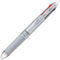 Pilot Ballpoint Pen, Frixion Ball 4, 0.38mm Ultra Fine, 4 Colors (Black, Red, Blue and Green), Gradation Silver Body (PLKFB80UF-GRS)...