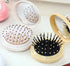 Strawberry Travel Hair Brush Pocket Comb with Mini Mirror Portable Compact Folding Hair Brushes Round Mini Compact Massage Comb for Girls and Wome...