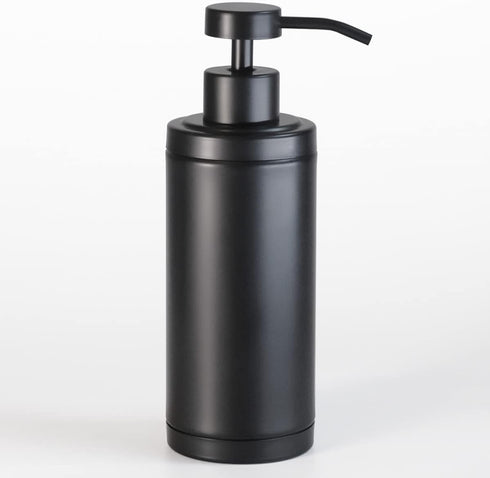 Stainless Steel Soap Dispenser for Bathroom, Matte Black Flat Design, Metal Pump, 10oz Rust-Proof Liquid Hand Soap Dispenser for Kitchen, Refillab...