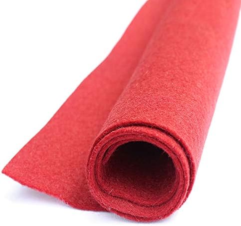 RED Bright Red - Wool Felt Giant Sheet - 35% Wool Blend - 1 36x36 inch XXL Sheet...