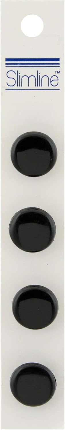 BERWICK OFFRAY Buttons Slimline, Black Shank 5/8" 4/Pkg...