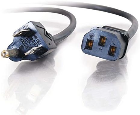 C2G Legrand Universal Replacement Power Cord, 18 AWG Computer Power Cord, 3 Pin Power Cord 12 Feet, Black Power Extension Cord, 12 ft Computer Pow...
