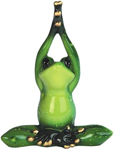 George S. Chen Imports Green Frog Yoga Figurines (Set of 2), 5"...