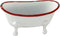 Foreside Home & Garden Red Rim White Enamel Bathtub Soap Dish...