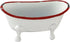 Foreside Home & Garden Red Rim White Enamel Bathtub Soap Dish...