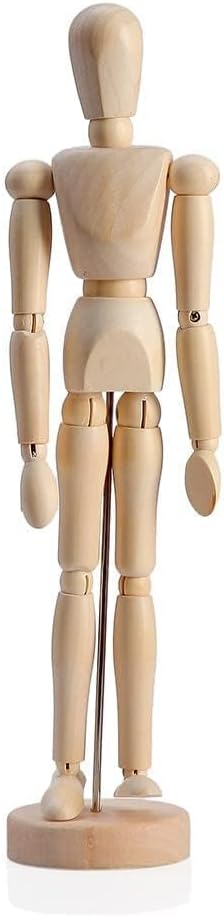 HSOMiD 12'' Artists Wooden Manikin Jointed Mannequin Perfect for Home Decoration/Drawing The Human Figure (A)...