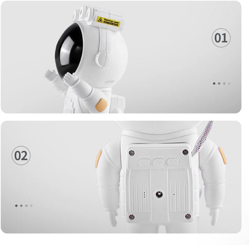 Astronaut Star Projector, Spaceman Nebula Galaxy Night Light Starry Sky Projector for Kids, Room,Festival,Dating...