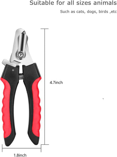 Small Dog Nail Clippers, Cat Nail Clippers, Suitable for Rabbits, Birds, Etc. (Red)...