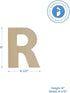Wooden Letter R Cutouts 8", Wooden Letters for Wall Decor, Home Decor, Crafts, and Party Decorations by Woodpeckers...
