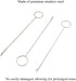 HAHIYO 3Pcs 6.9inches Stainless Steel Drawstring Threader Sewing Loop Turner Hook with Latch Sewing Needle Inserter Threader Needle for Drawstring...