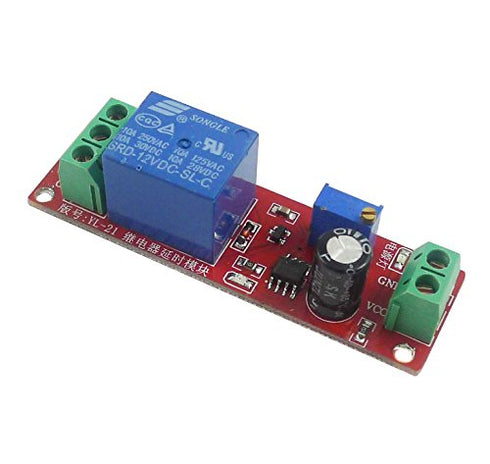 2PCS DC 12V NE555 Delay Timer Relay Switch Module 0 to 10 Seconds Adjustable for Automotive Control System Electrical Equipment...