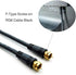 iMBPrice - (2-Pack) RG6 Coaxial Patch Cable (12 Feet) with F-Type Screw-on Connectors in Black...