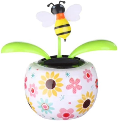 Solar Dancing Solar Powered Dancing Bee Toy in Colorful Shape Flip Flap Animated Bobblehead Dancer Window Sun Catcher Car Dashboard Decor Solar Po...