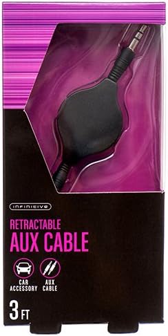Black Retractable Auxiliary Cable...