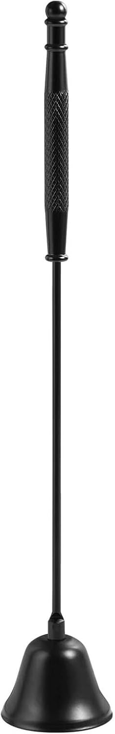 Kirecoo Candle Snuffer Extinguisher with Long Handle, Polished Stainless Steel Wick Flame Snuffer for Putting Out Wick Flame Safely, Black Candle ...