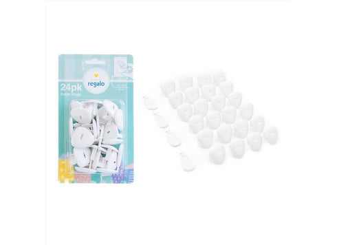 Home Safety Outlet Cover Plug 24 Pack, Award-Winning Brand, Babyproofing Essential, White...