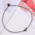 Black Bead Leather Choker Necklace for Women and Boho Single Bead Handmade Choker Jewelry...