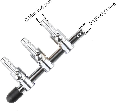 Aquarium Fish Tank Air Flow Control Lever Pump 3 Way Inline Manifold Air Flow Pump Tubing Splitter Lever Control Valve 4-Pack...