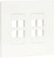 Tripp Lite 8-Port Universal Keystone Double-Gang Wall Plate, 2-Gang Faceplate, Adaptable, TAA, White (N080-208)...