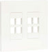 Tripp Lite 8-Port Universal Keystone Double-Gang Wall Plate, 2-Gang Faceplate, Adaptable, TAA, White (N080-208)...