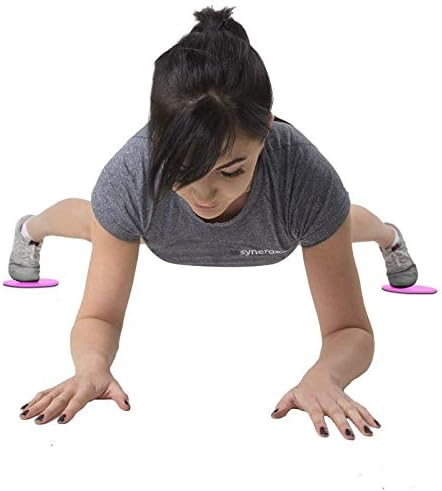 Synergee Core Sliders. Dual Sided Use on Carpet or Hardwood Floors. Abdominal Exercise Equipment...