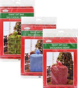 Giant Gift Bags 36 x 44 (Set of 3) - Christmas Holiday Extra Large Oversize Cellophane Bags...