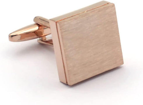 Brushed Square Rose Gold Cufflinks...