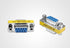 Fielect DB9 VGA Gender Changer 9 Pin Female to Female 2-Row Mini Gender Changer Coupler Adapter Connector for Serial Applications Blue Pack of 1...