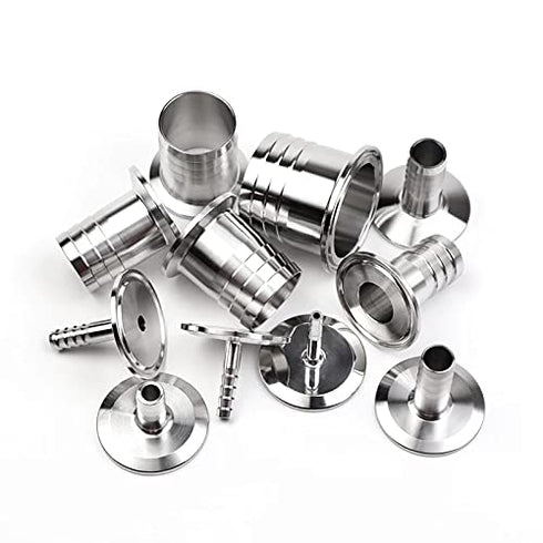 Beduan 1.5" Tri Clamp to 1/4" Barb Fitting Stainless Sanitary Home Brew Adapter(Ferrule OD 50.5mm)...