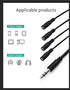 3.5mm Headphone Splitter Cable,ONXE 1/8 Inch AUX Stereo Jack Audio Splitter 1 Male to 2 3 4 Female Adapter Cable for Mp3 Player Mobile Phone Lapto...
