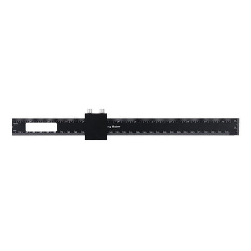 Precision Pocket Ruler 8 Inches Woodworking Scribing Ruler T Track Tool Layout Marking Measuring Ruler with Slide Stops Folding Metal Kit...