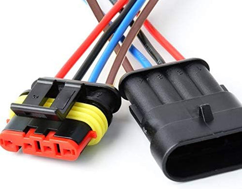 16 AWG Way Car Waterproof Electrical Connector,4 pin Plug Auto Electrical Wire Connectors Marine for Car, Truck, Boat, and Other Wire Connections....