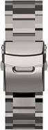AMAZTIM Compatible Silver Metal Strap, Silicone Replacement Wristbands Sport Strap with Metal Buckle Compatible T2 Smart watch(Black)...