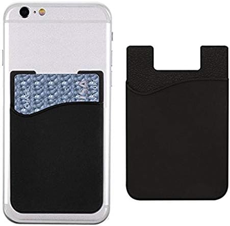 Phone Card Holder Sockets, Silicone Adhesive Stick-on ID Credit Card Wallet Phone Case Pouch Sleeve Pocket for Most of Smartphones (Hot Pink)...