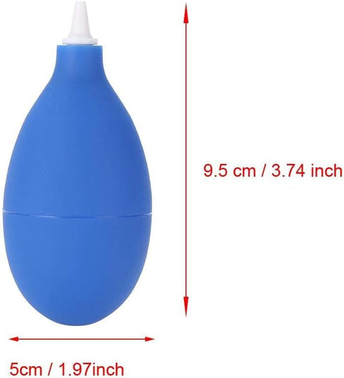 Dust Blower Pump Cleaning Tool Camera Watch Phone Keyboard Lens Filter Cleaning Silicone Squeeze Bulb Black/Blue(Blue)...