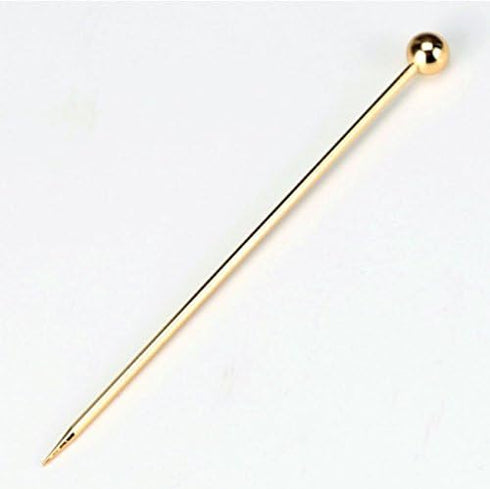 Cocktail Picks Stainless Steel Martini Skewer Reusable Ball Top,Gold (Set of 12)...