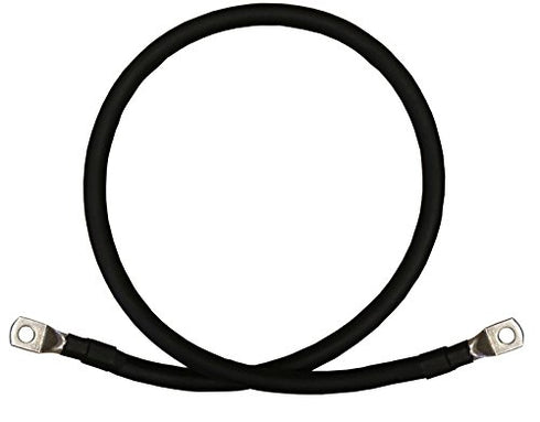 1/0 AWG Gauge Red + Black Pure Copper Battery Inverter Cables Solar, RV, Car, Boat 9 in 5/16 in Lugs...