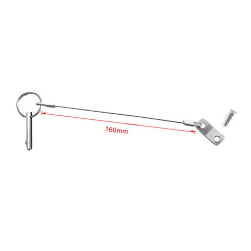 Boat Bimini Pin 4PCS Quick Release Pin 1/4" Diameter w/Lanyard Prevents Loss, Full 316 Stainless Steel, boat tops and support poles sailboat Acces...