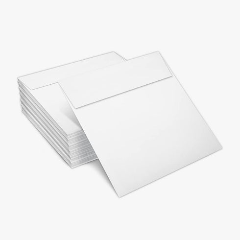 LUXPaper Square Invitation Envelopes | Peel & Press | 5 1/2" x 5 1/2" | Bright White | 80lb. Text | 50 Qty...