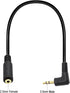 Seadream 2Pack 3.5mm Angle Male to 2.5mm Female Headset Audio Adapter Cable Extender Stereo Jack 8inch 3-Pole...
