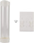 60-80 Cups Paper Plastic Cup Dispenser One Touch Button Cup Holder ((White))...