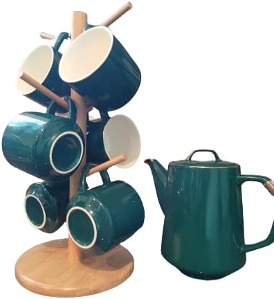 Coffee Cup Mug Holder Stand Coffee Mug Countertop Mug Tree Coffee Cup Holder Thick Base Tee Cup Mug Holder With 6 Hooks Mug Stand Space Saver For ...