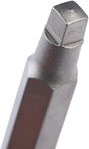 6Pcs 1/4 Inch Shank Long Magnetic Square Head Screwdriver Bits Set Power Tools SQ1 SQ2 SQ3 (50mm)...