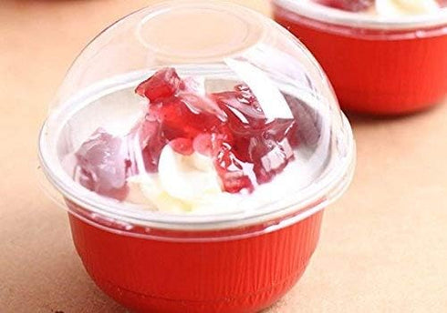 KEISEN 3 2/5" 150ml 100/PK 6oz Disposable Aluminum Foil Cups for Muffin Cupcake Baking Bake Utility Ramekin Cup (LIDS3)...