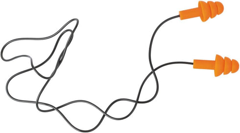 Klein Tools 605036 Corded Earplugs, 25dB NRR, Reusable Orange Earplugs, 6-Pack with Case for Construction, Industrial Use, Shooting and Hunting...