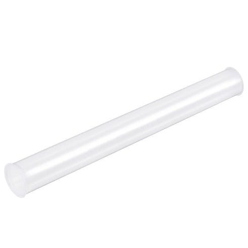 MECCANIXITY Clear Storage Tube Small Plastic Round Tubing with Caps Rigid Bottle Container 26x28x300mm/12 Inch for Item Stored...